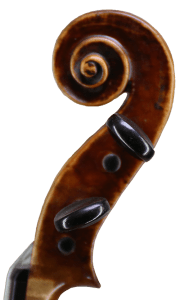 van der Heyd Violins | Ferdinand Landolphi Geige Schnecke Seite