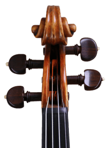 van der Heyd Violins | Michael Platner Rom 1735 Geige Schnecke vorn