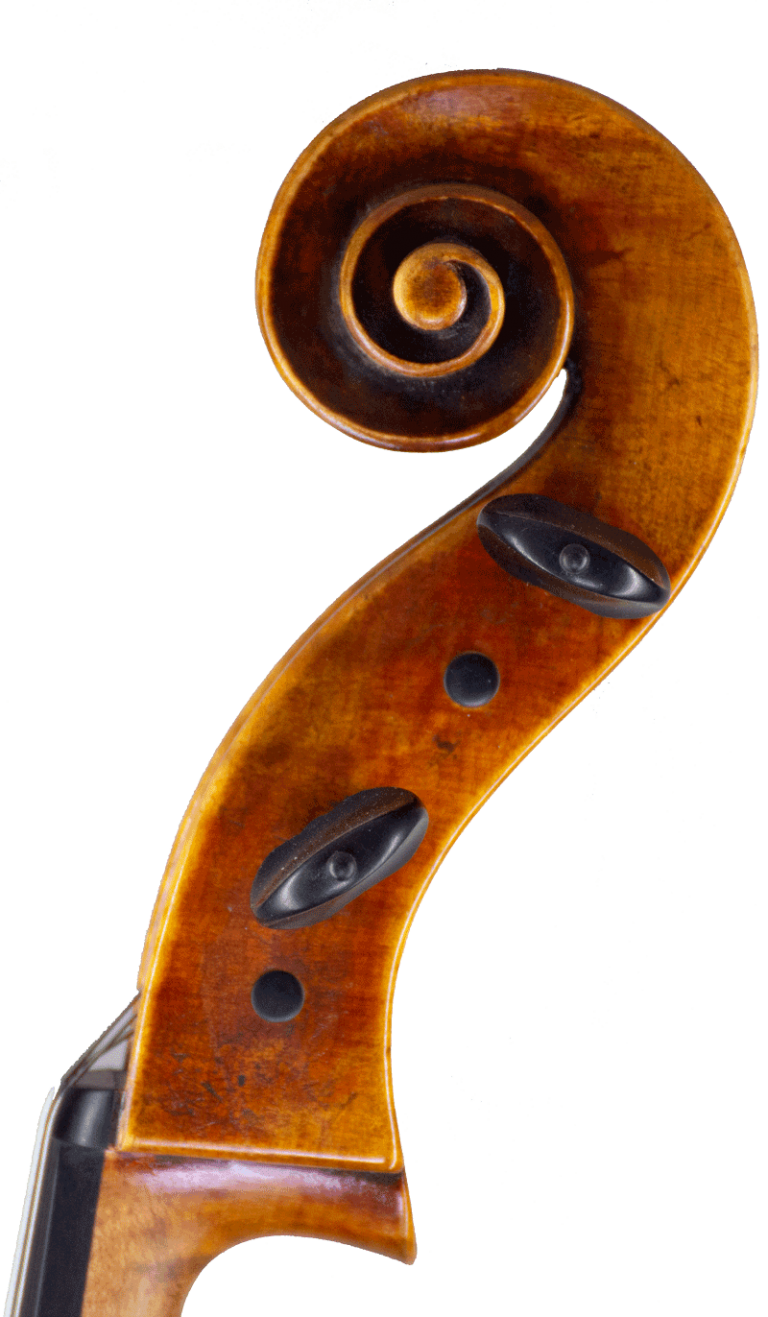 van der Heyd Violins | Andreas Haensel Cello Schnecke Seite